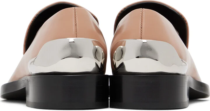 Jil Sander Beige Pointed Toe Loafers - Image 2