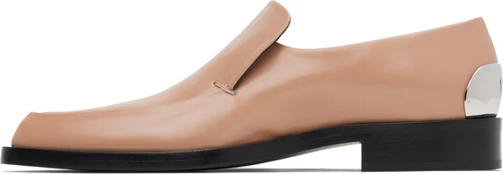 Jil Sander Beige Pointed Toe Loafers - Image 3