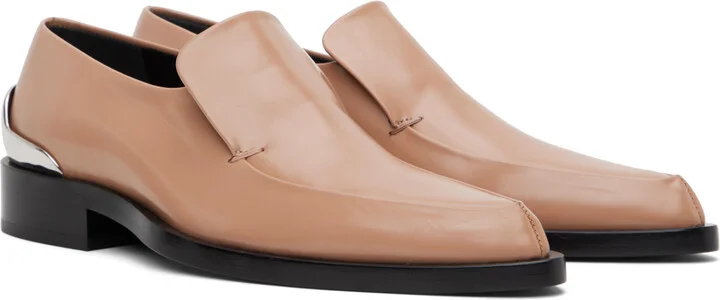 Jil Sander Beige Pointed Toe Loafers - Image 4
