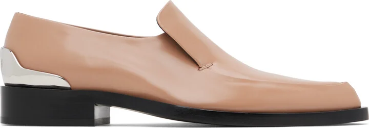 Jil Sander Beige Pointed Toe Loafers