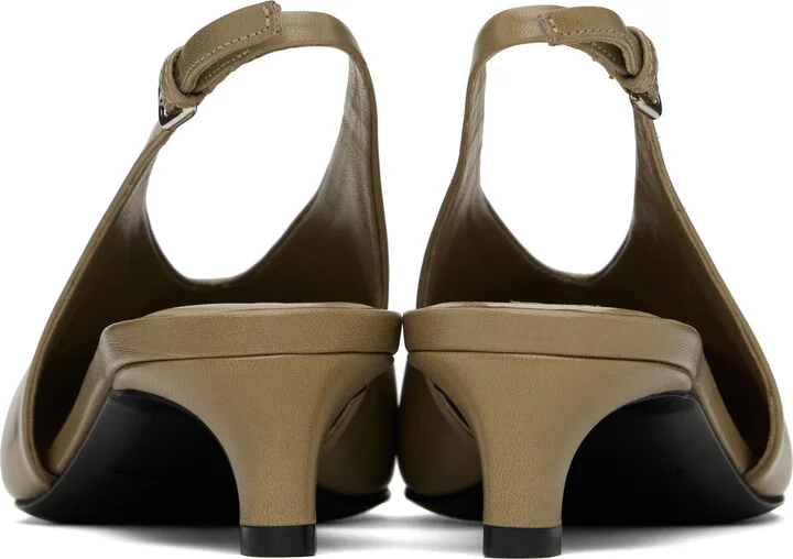 Jil Sander Beige Sling Back Heels - Image 2