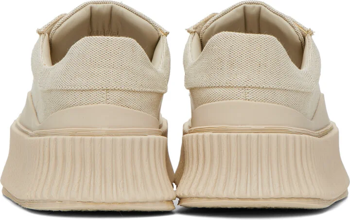 Jil Sander Beige Vulcanized Sneakers - Image 2