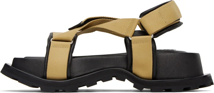 Jil Sander Beige Webbing Sandals - Image 3