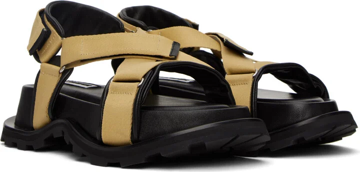 Jil Sander Beige Webbing Sandals - Image 4