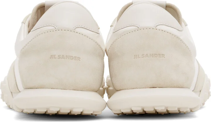 Jil Sander Beige & White Moon Sneakers - Image 2