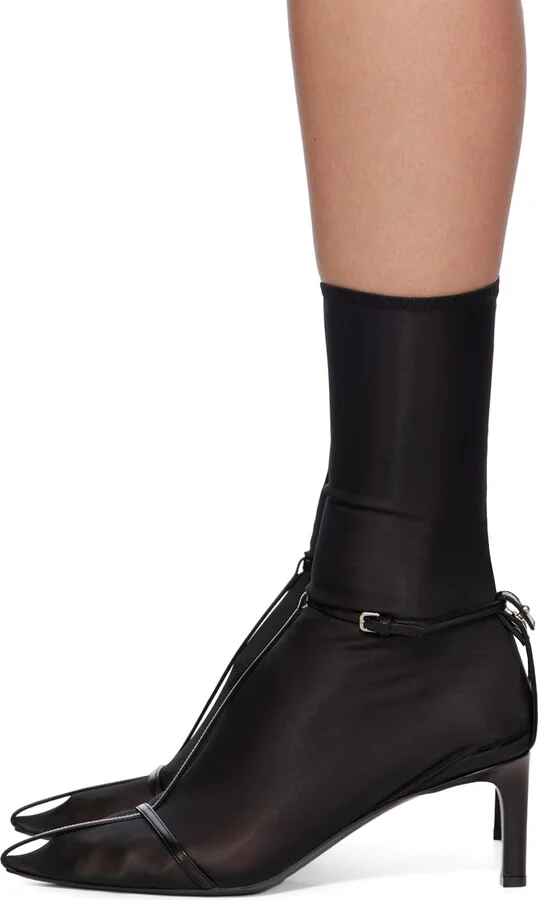 Jil Sander Black Ankle Boot Heels - Image 3
