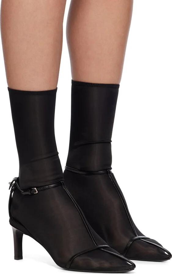 Jil Sander Black Ankle Boot Heels - Image 4