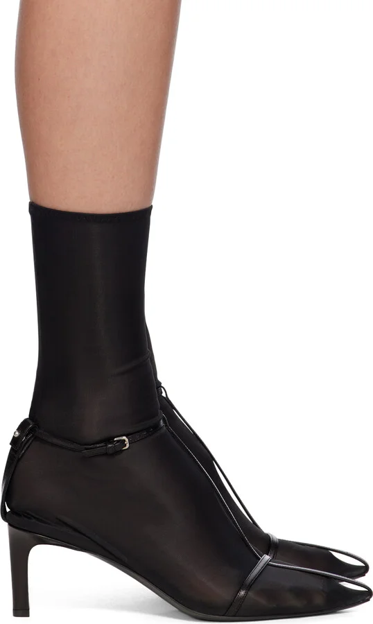 Jil Sander Black Ankle Boot Heels