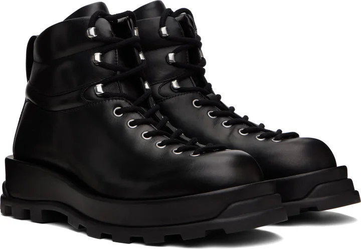 Jil Sander Black Ankle Boots - Image 4