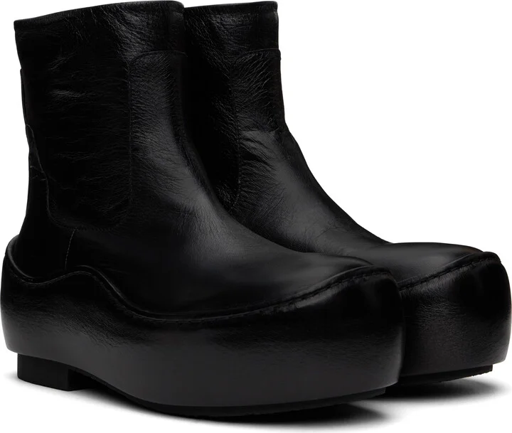 Jil Sander Black Ankle Boots - Image 4