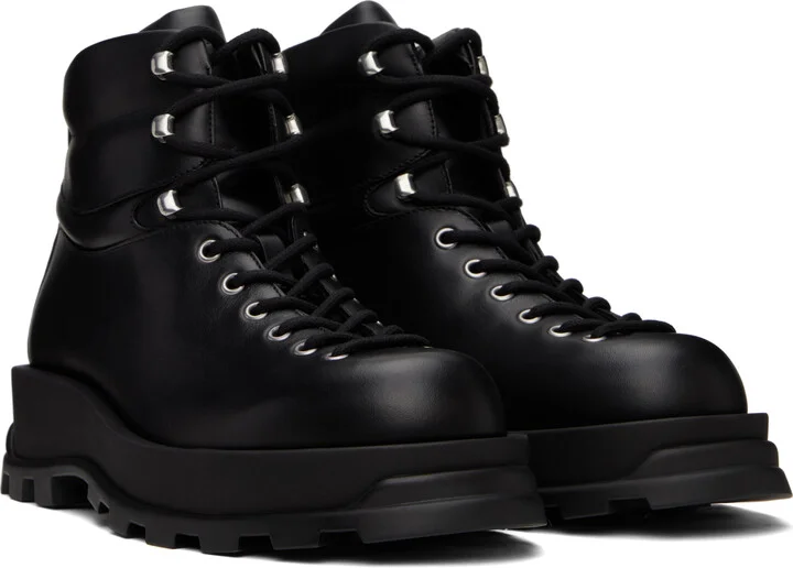 Jil Sander Black Ankle Boots - Image 4