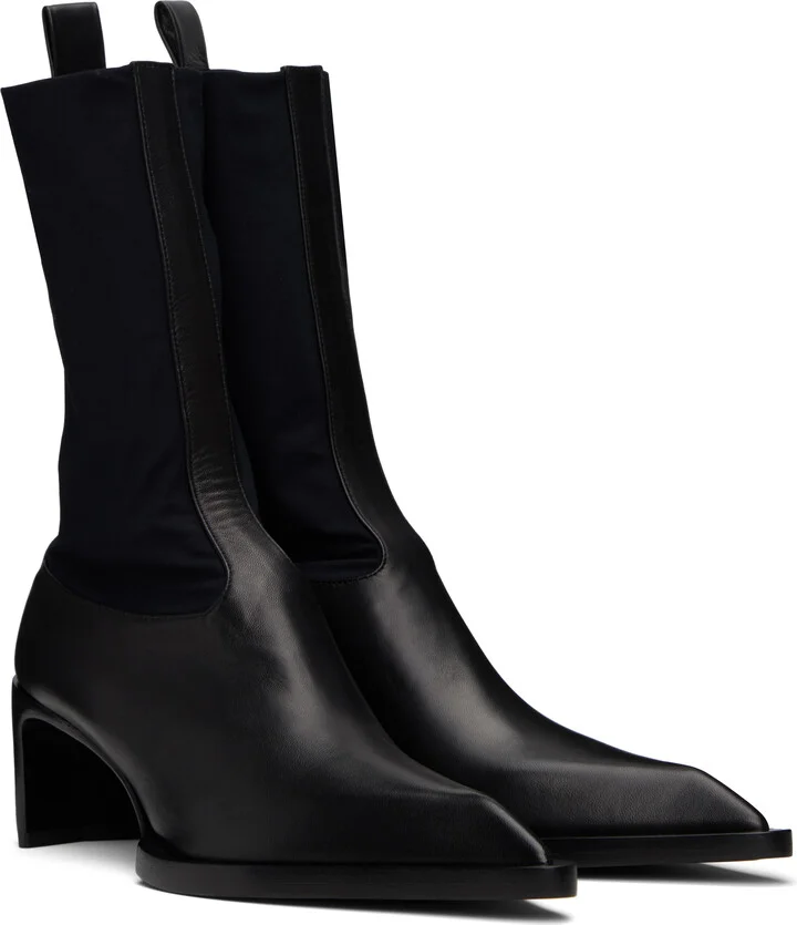 Jil Sander Black Ankle Boots - Image 4