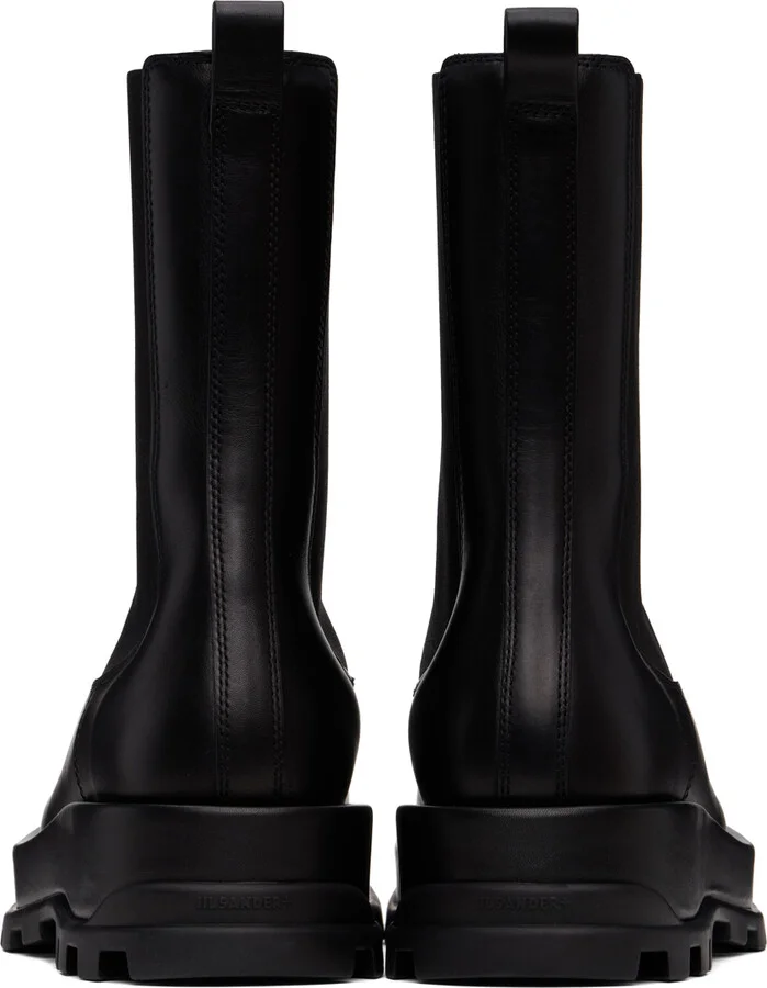 Jil Sander Black Ankle Chelsea Boots - Image 2