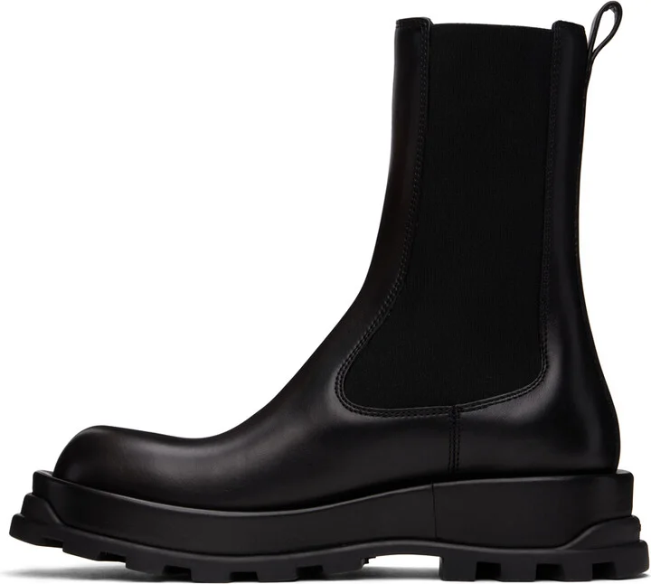 Jil Sander Black Ankle Chelsea Boots - Image 3