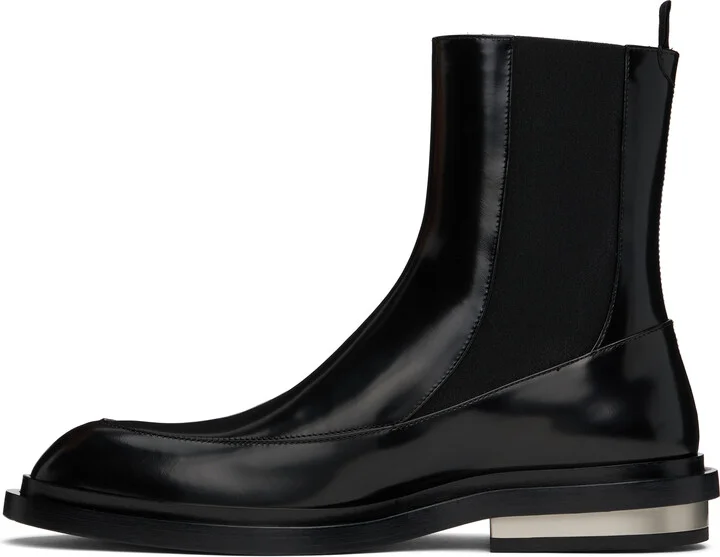 Jil Sander Black Ankle Chelsea Boots - Image 3