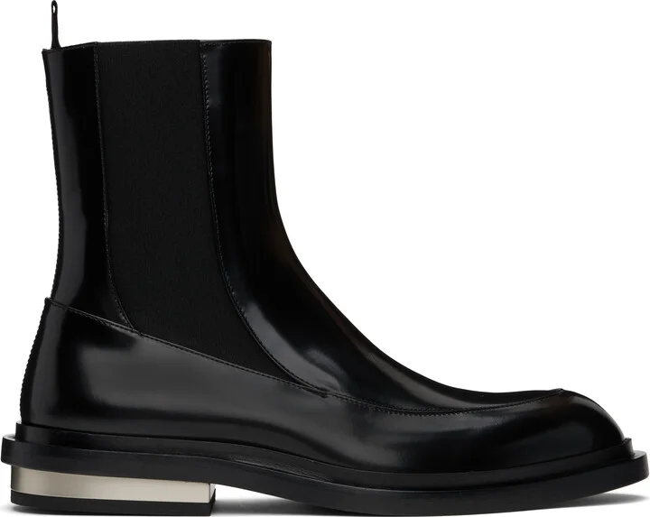 Jil Sander Black Ankle Chelsea Boots