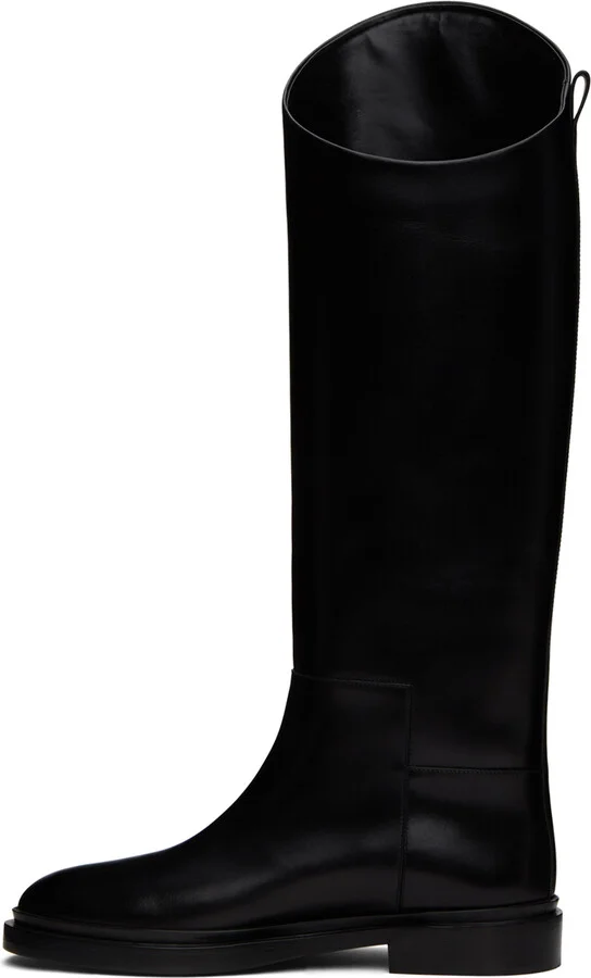 Jil Sander Black Asymmetric Boots - Image 3