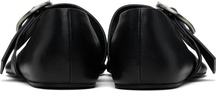 Jil Sander Black Buckle Ballerina Flats - Image 2