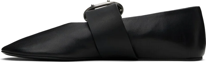 Jil Sander Black Buckle Ballerina Flats - Image 3