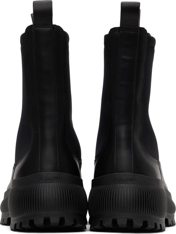 Jil Sander Black Calf Leather Chelsea Boots - Image 2