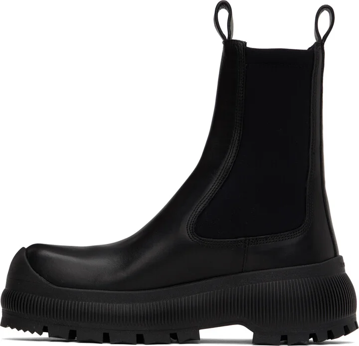 Jil Sander Black Calf Leather Chelsea Boots - Image 3