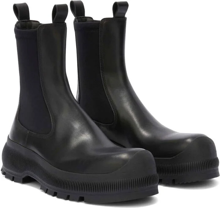 Jil Sander Black Calfskin Ankle Boots - Image 2