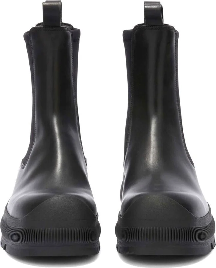 Jil Sander Black Calfskin Ankle Boots - Image 3