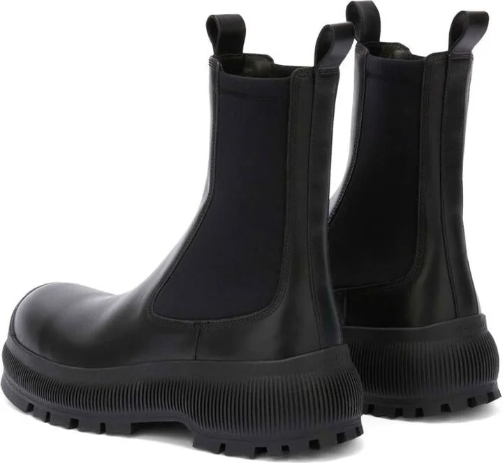 Jil Sander Black Calfskin Ankle Boots - Image 5