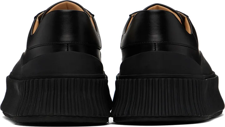 Jil Sander Black Calfskin Low-Top Sneakers - Image 2