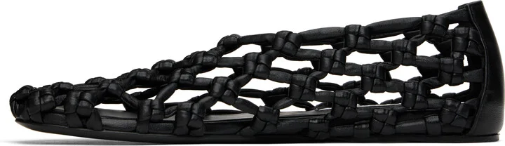 Jil Sander Black Hand-Knotted Ballerina Flats - Image 3