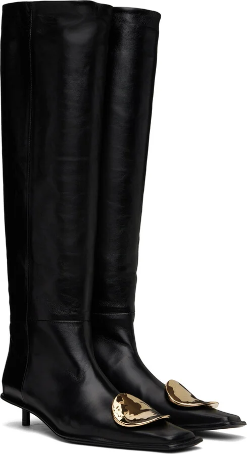 Jil Sander Black Hardware Boots - Image 4