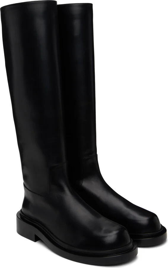 Jil Sander Black High Boots - Image 4