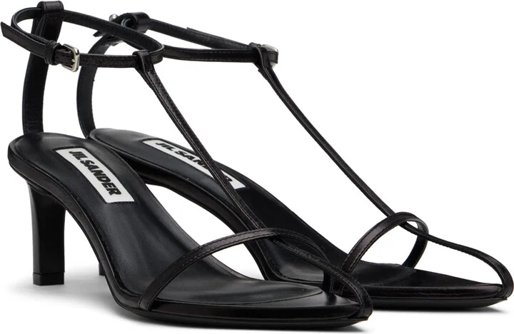 Jil Sander Black High Heeled Sandals - Image 4