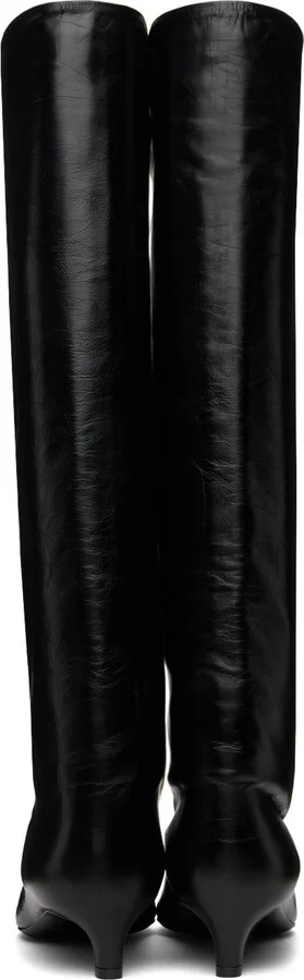 Jil Sander Black High Tall Boots - Image 2