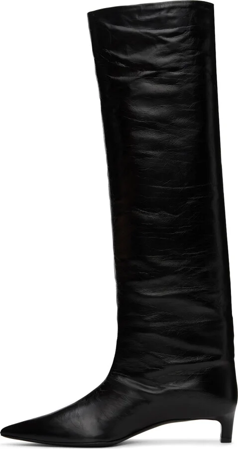Jil Sander Black High Tall Boots - Image 3