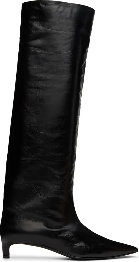 Jil Sander Black High Tall Boots