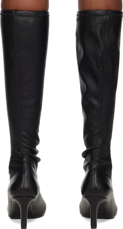 Jil Sander Black Knee Boots - Image 2