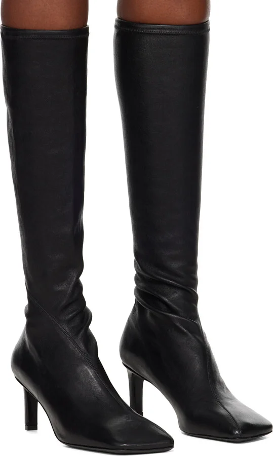 Jil Sander Black Knee Boots - Image 4