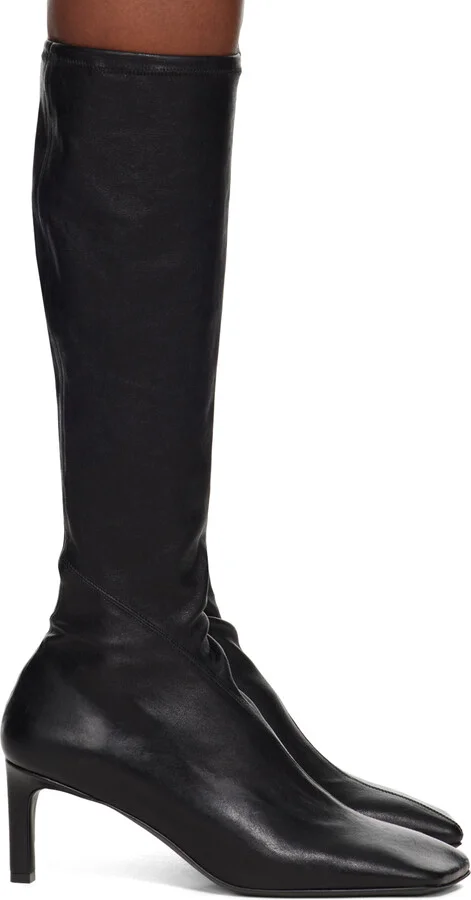 Jil Sander Black Knee Boots