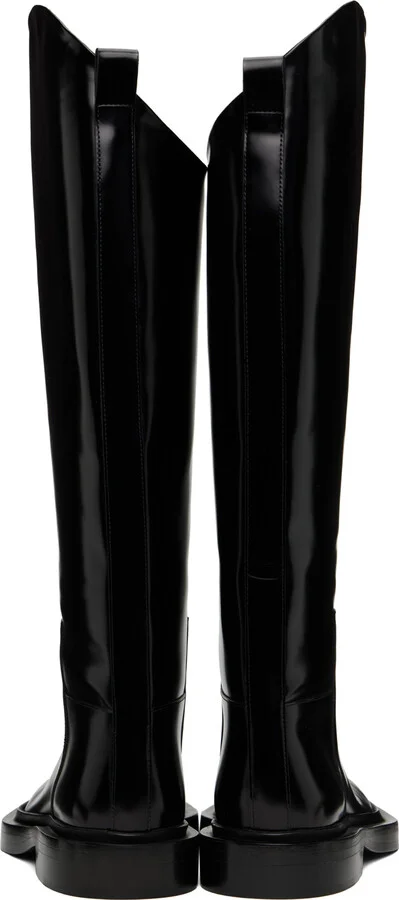Jil Sander Black Knee Tall Boots - Image 2