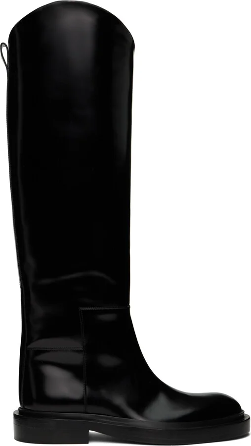 Jil Sander Black Knee Tall Boots