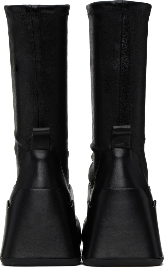 Jil Sander Black Leather Ankle Boots - Image 2