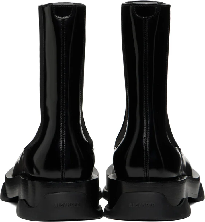 Jil Sander Black Leather Chelsea Boots - Image 2