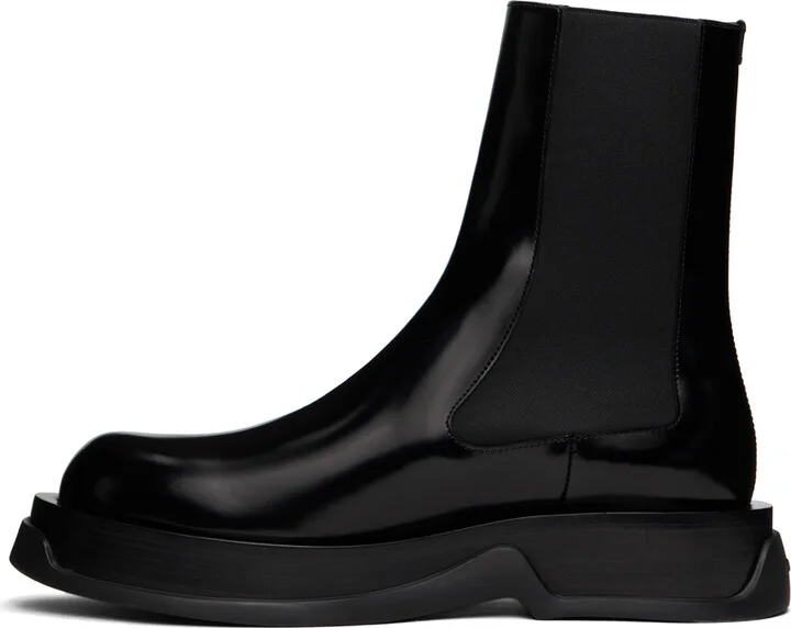 Jil Sander Black Leather Chelsea Boots - Image 3