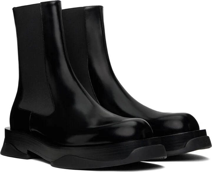 Jil Sander Black Leather Chelsea Boots - Image 4