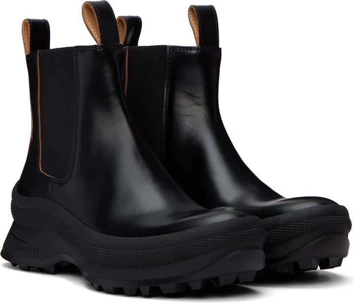 Jil Sander Black Leather Chelsea Boots - Image 4