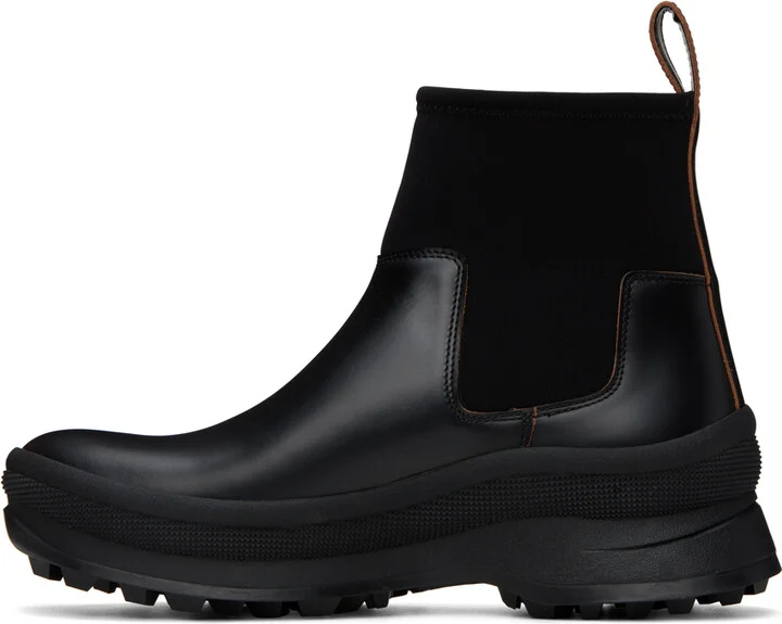 Jil Sander Black Leather Chelsea Boots - Image 3