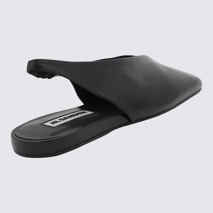 Jil Sander Black Leather Flats - Image 2
