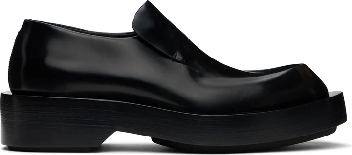 Jil Sander Black Leather Loafers