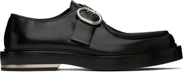 Jil Sander Black Leather Loafers